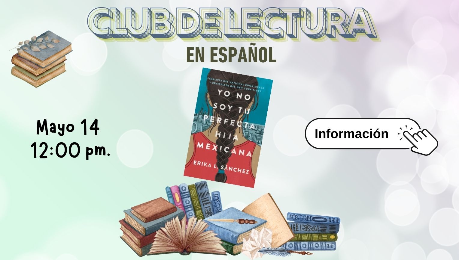 Register to Spanish book club on May 14th