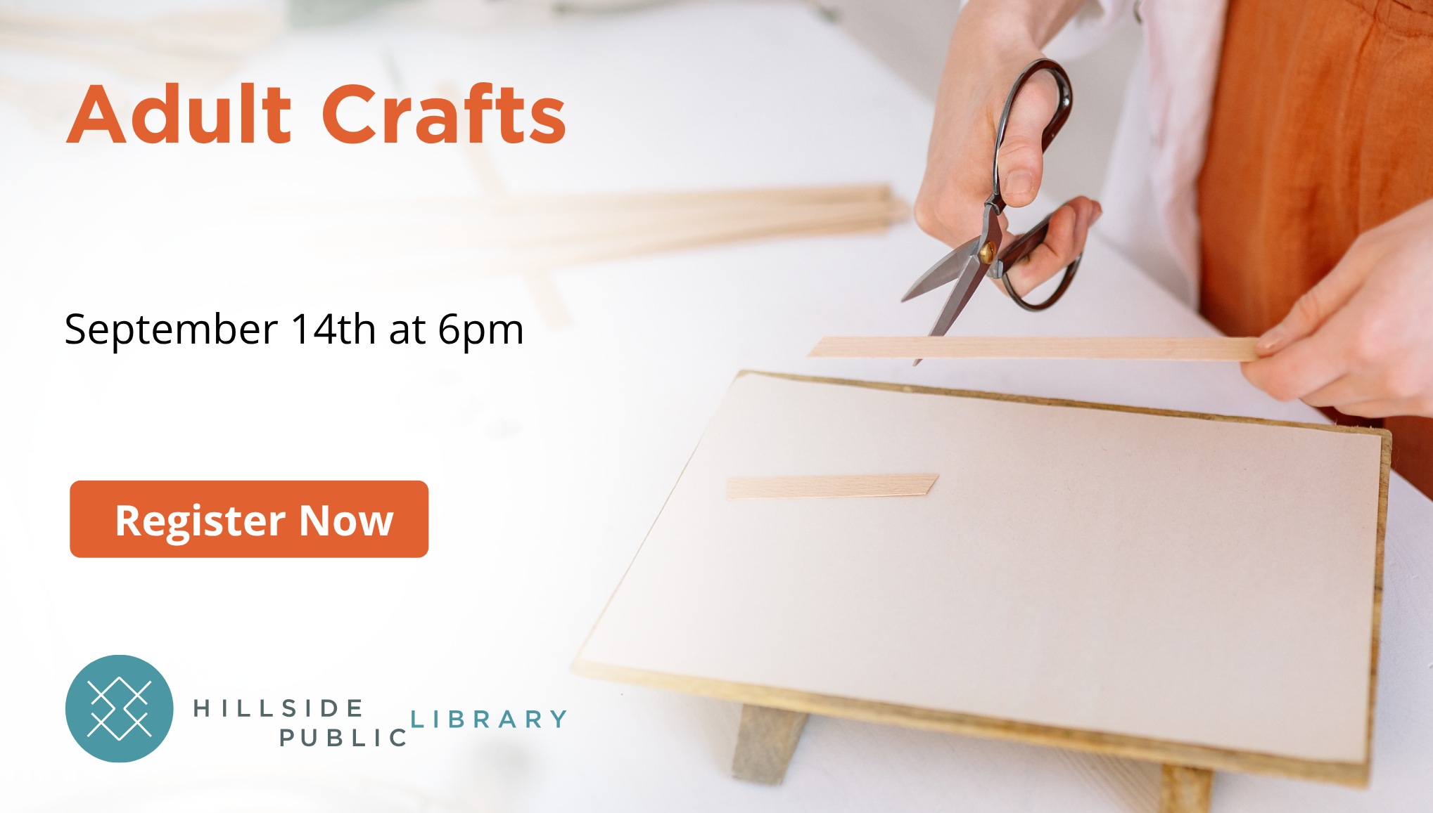 Adult Crafts, September 14th at 6pm