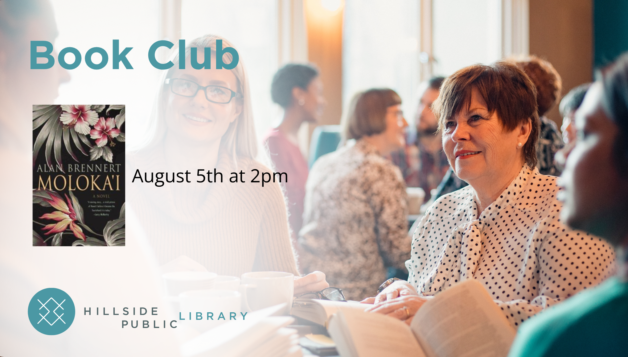 Book discussion: "Moloka'i" by Alan Brennert, August 5th at 2pm