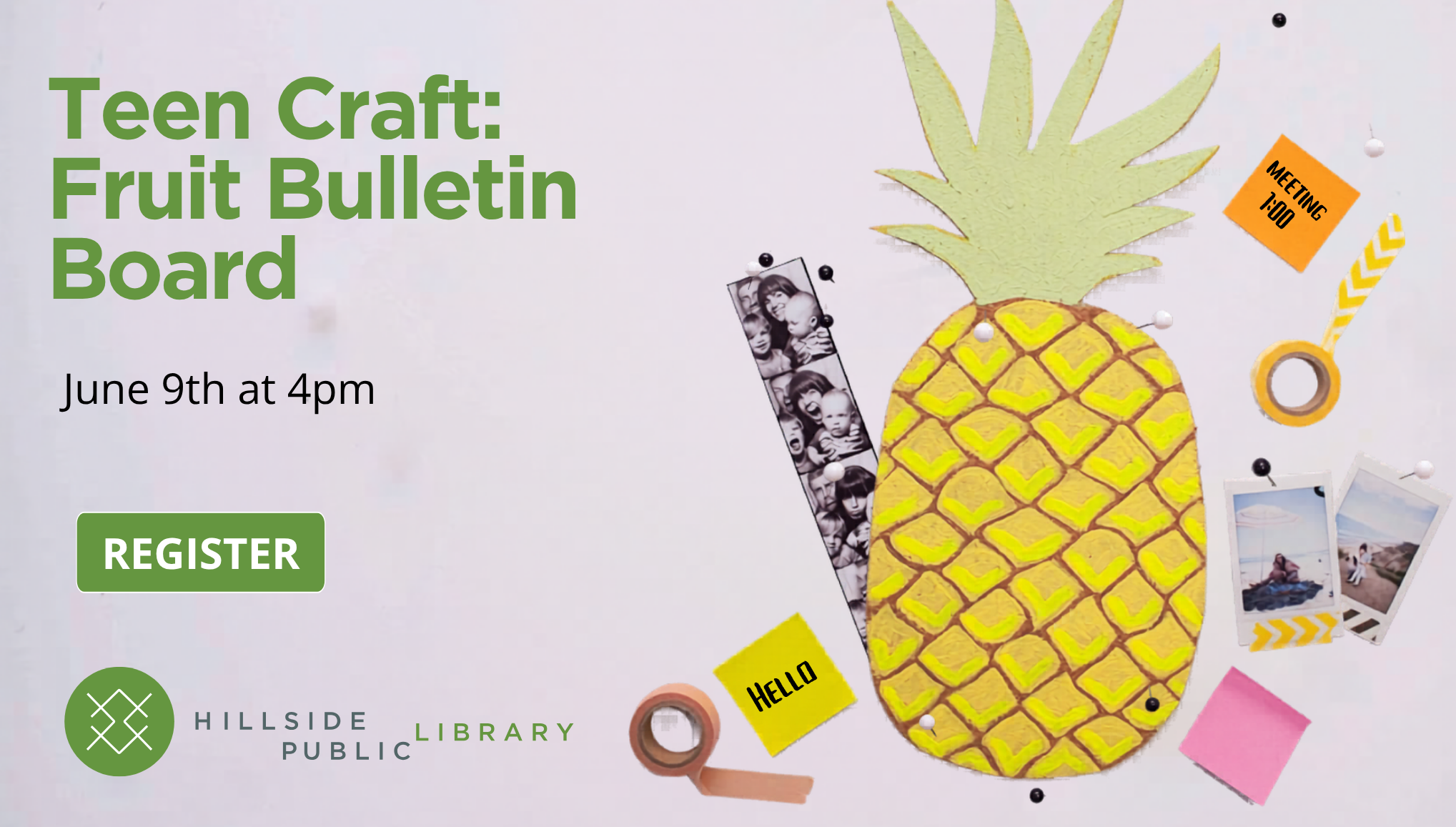 Bulletin Board Teen Craft: Bulletin Board, June 9th at 4pm