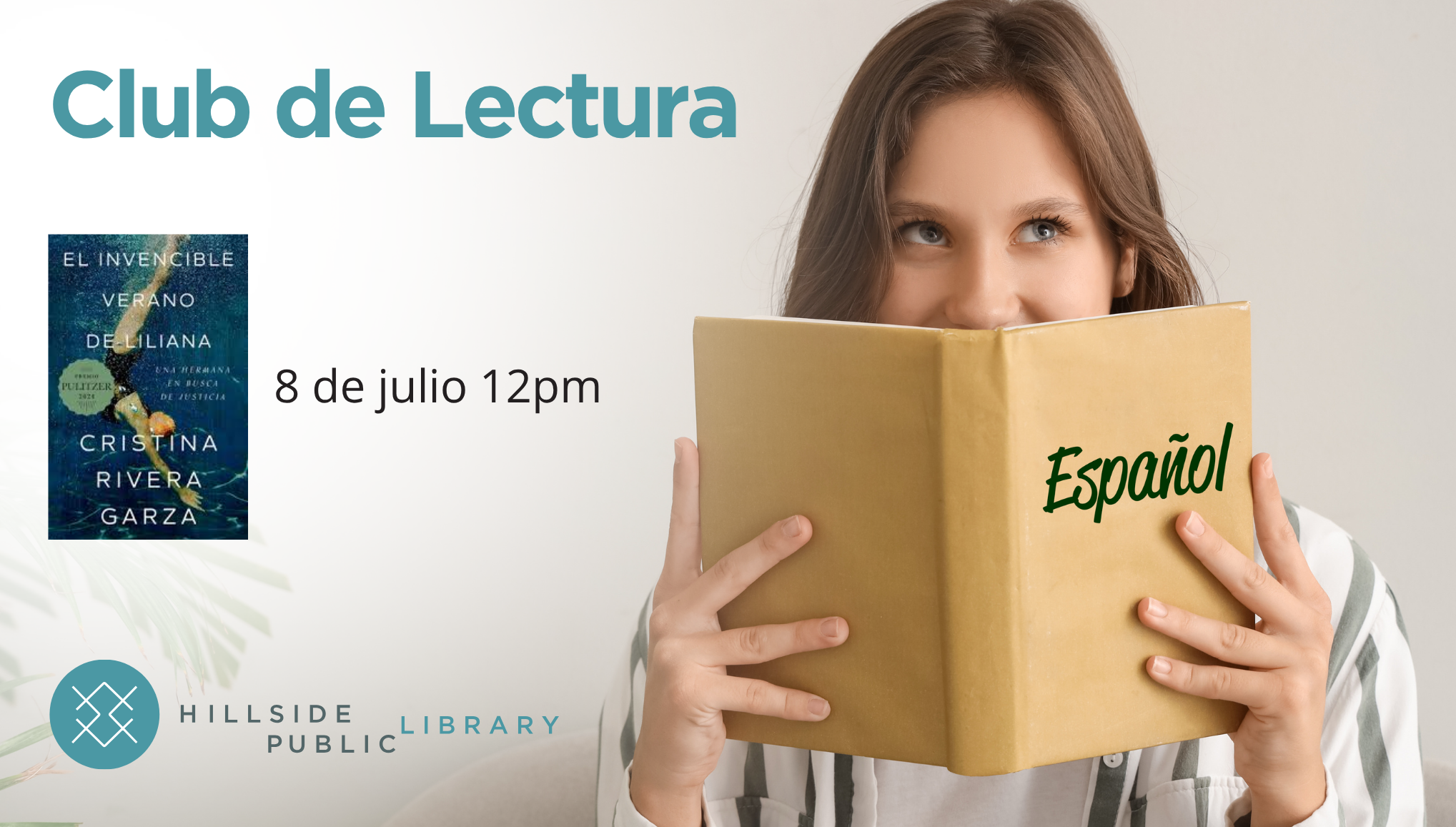 Club de lectura en español, julio 8 a las 12pm