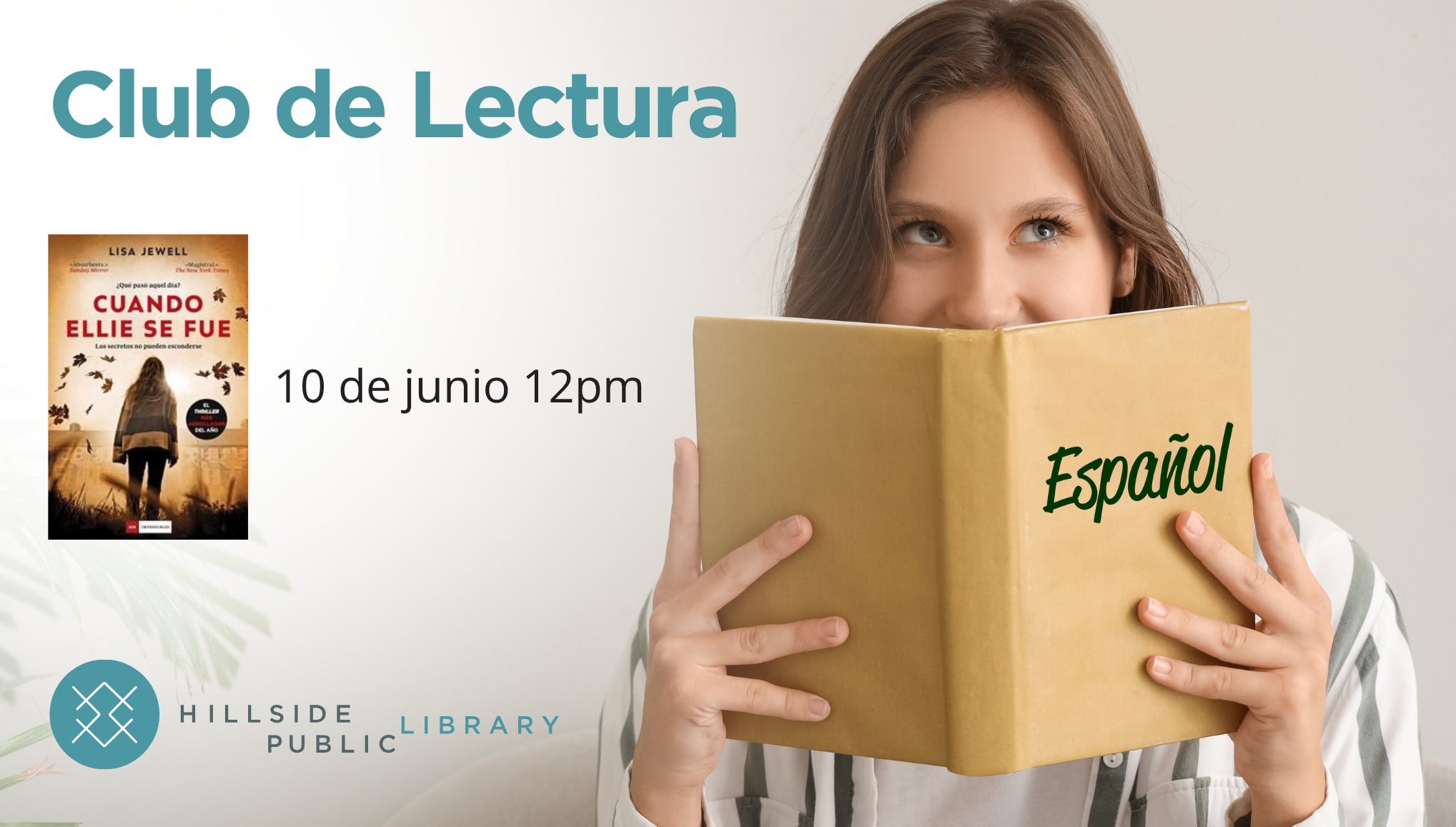Club de lectura en español. Miércoles 10 de junio 12pm.