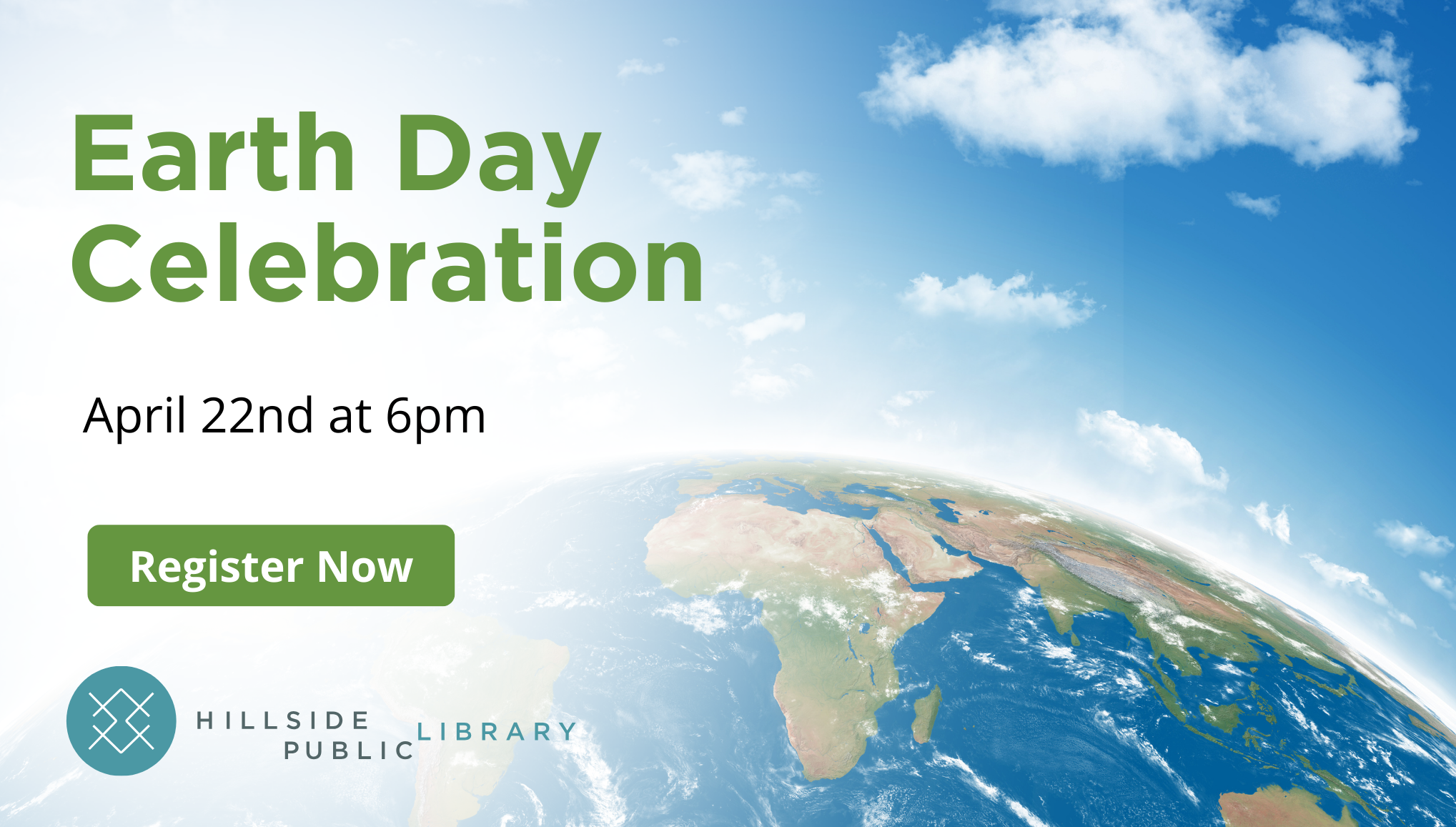 Register to Earth Day Celebration. April 22, 5:30pm.