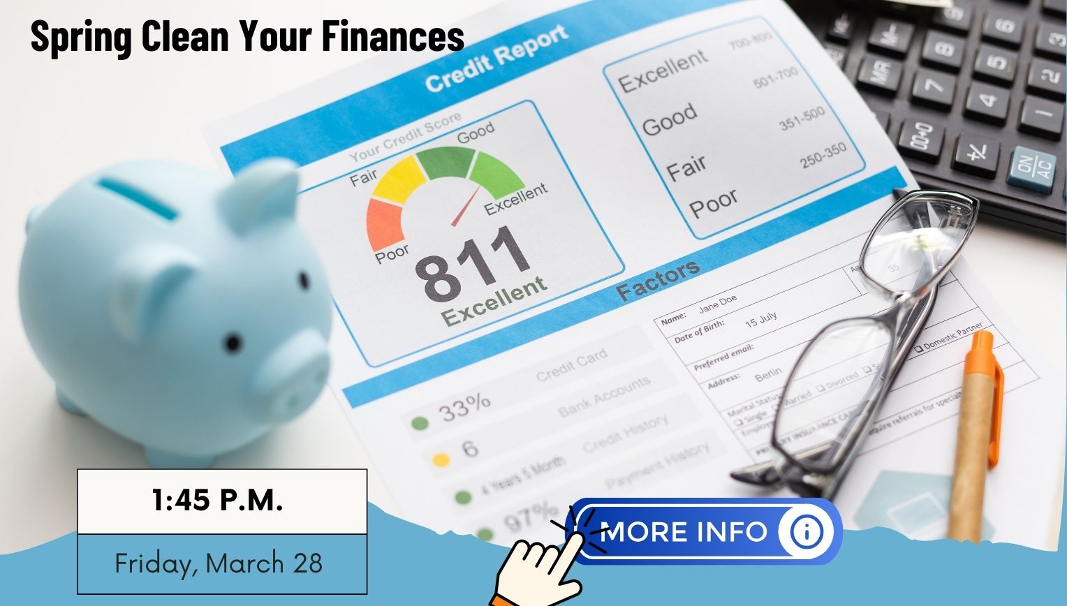 Register for Financial classes on March 28th