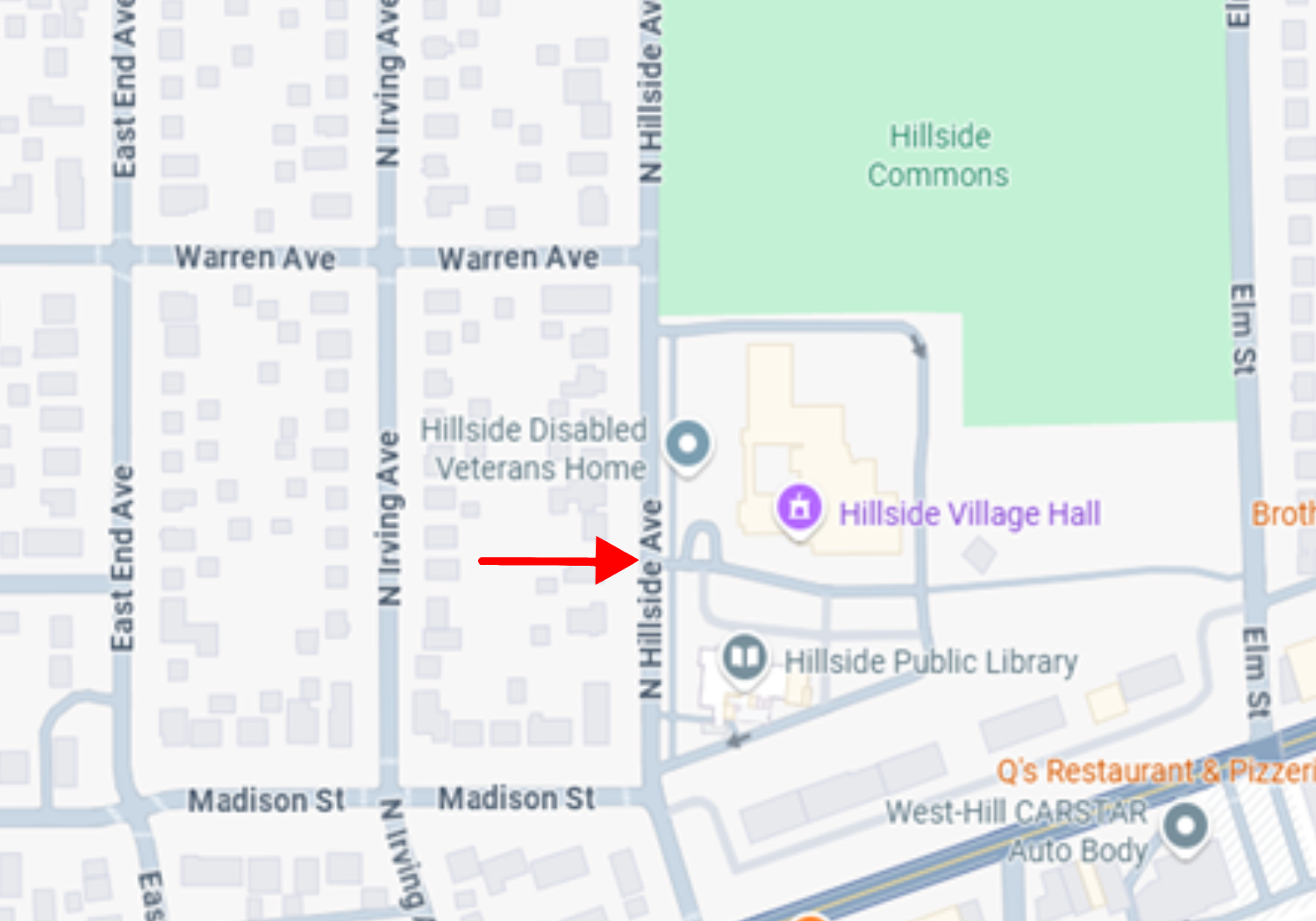 Hillside Public Library map