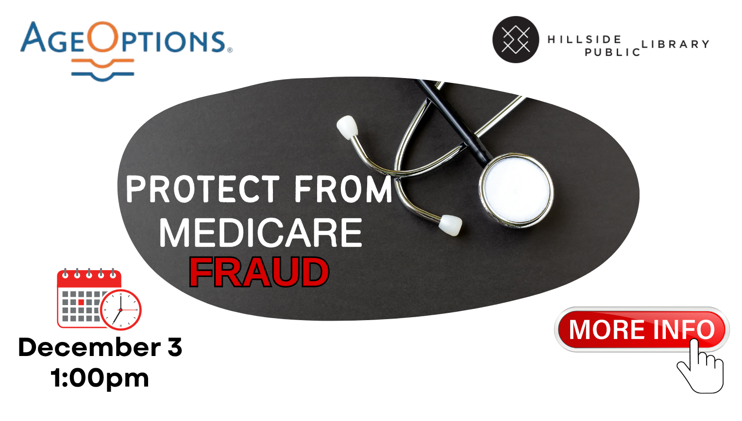 Presentation: Protect from Medicare fraud. Wednesday, December 3, 1:00pm