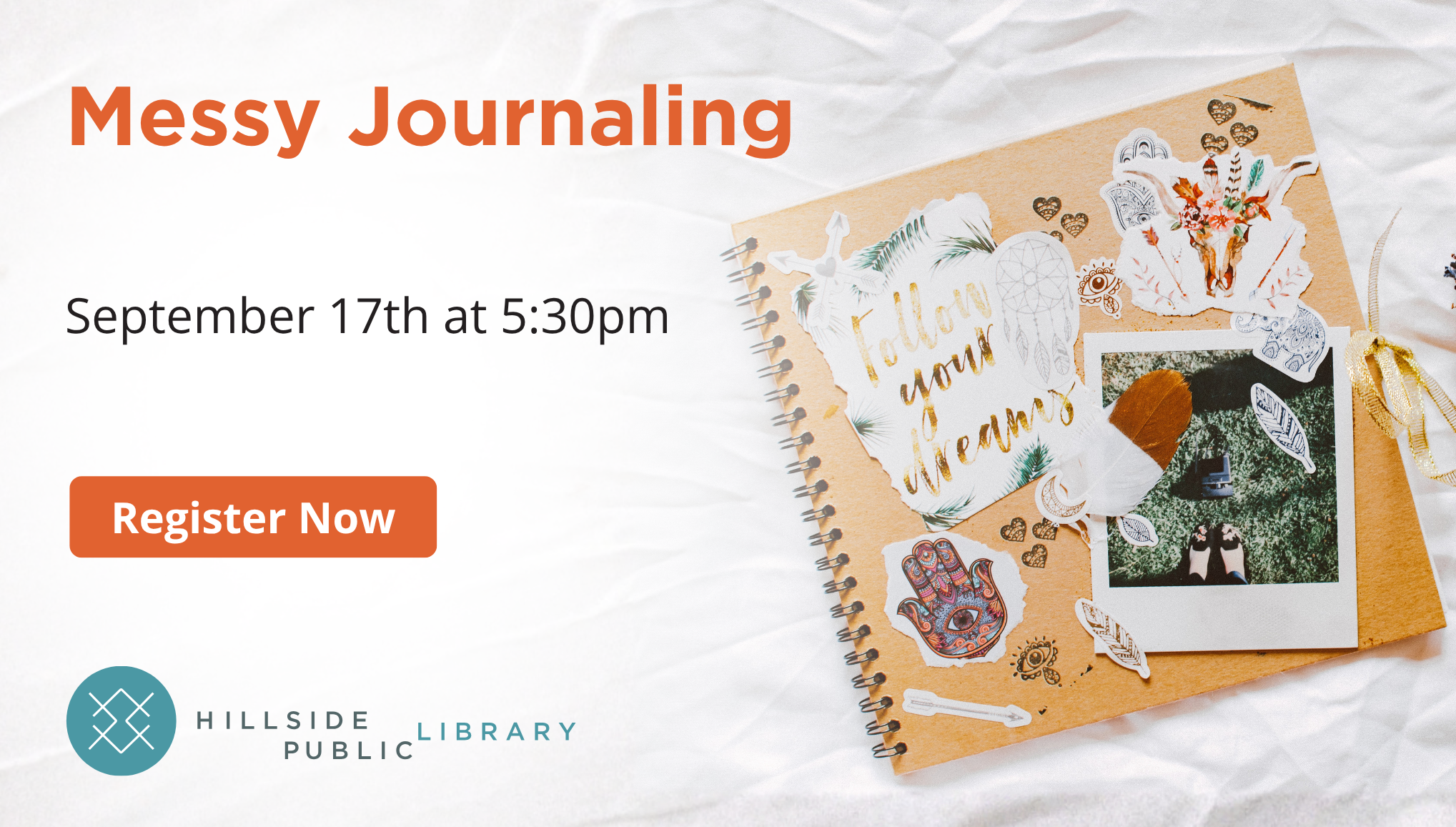 Messy Journaling Messy Journaling for teens. September 17th at 5:30pm