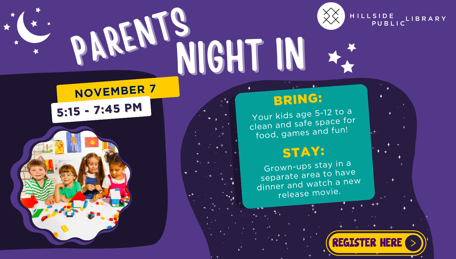 Register to Parent Night-In - Friday, November 7, 5:15pm